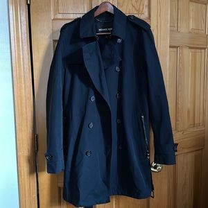 Michael Kors Woven Navy Trench Coat